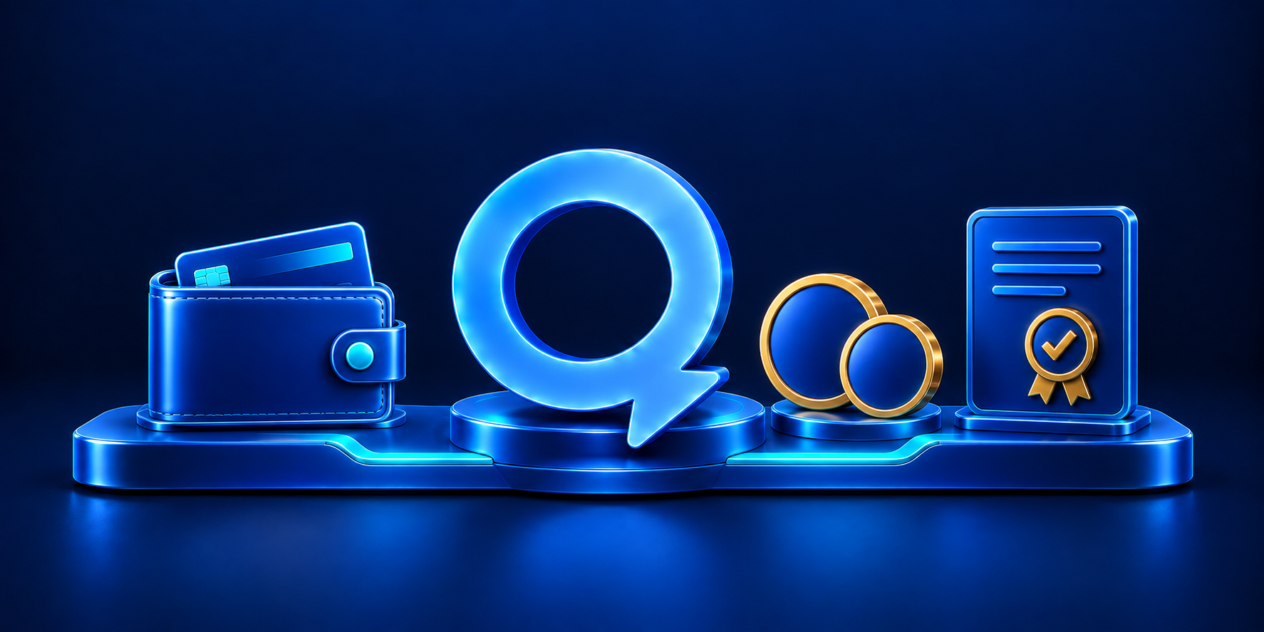 Quantoz on one connected platform, with a payment wallet, token coins and a settlement certificate.